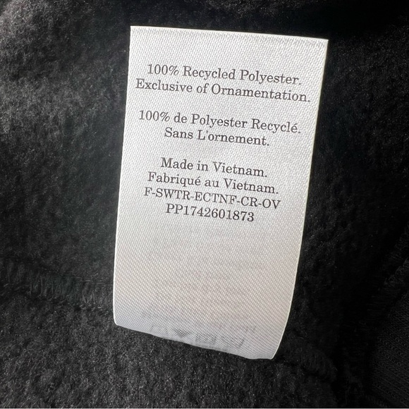 Everlane Black The ReNew Fleece Oversized Crew Teddy Sweatshirt Sz S NWT - Picture 9 of 13